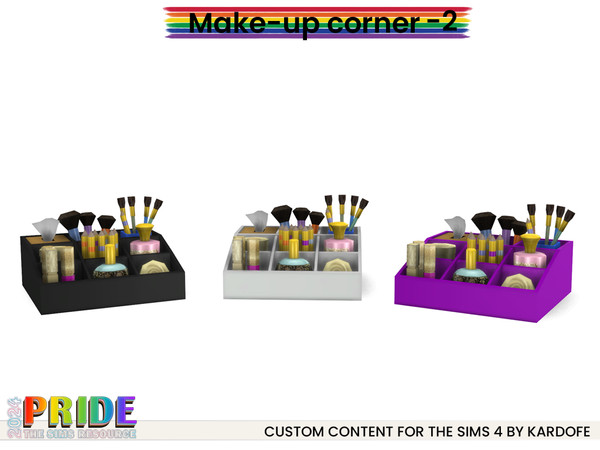 Sims 4 — kardofe_Make-up corner_Make-up tray by kardofe — Part two of a three-part series of furniture and decorative