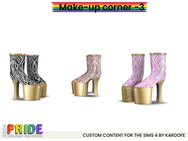Sims 4 — kardofe_Make-up corner_Boots by kardofe — Part three of a three-part series of furniture and decorative objects