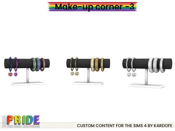 Sims 4 — kardofe_Make-up corner_Bracelets by kardofe — Part three of a three-part series of furniture and decorative