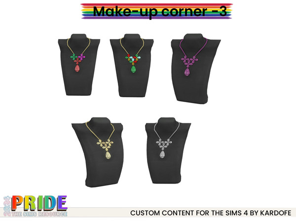 Sims 4 — kardofe_Make-up corner_Bust with necklace by kardofe — Part three of a three-part series of furniture and