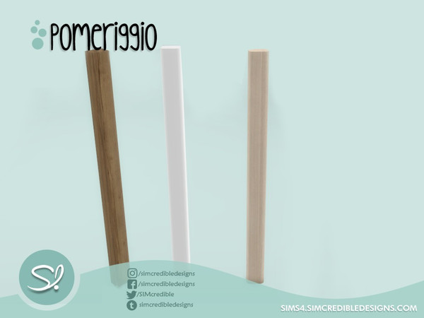 Sims 4 — Pomeriggio decor column by SIMcredible! — by SIMcredibledesigns.com available at TSR 3 colors variations