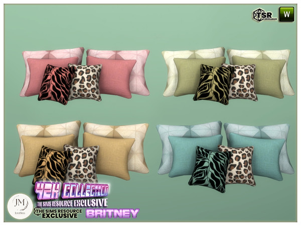 Sims 4 — y2k britney cushions by jomsims — Transform your space with the Y2K Britney Bedroom set,