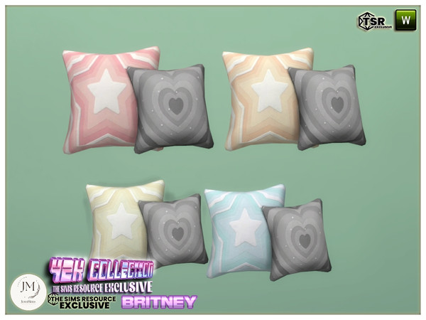 Sims 4 — y2k britney loveseat cushions by jomsims — Transform your space with the Y2K Britney Bedroom set,
