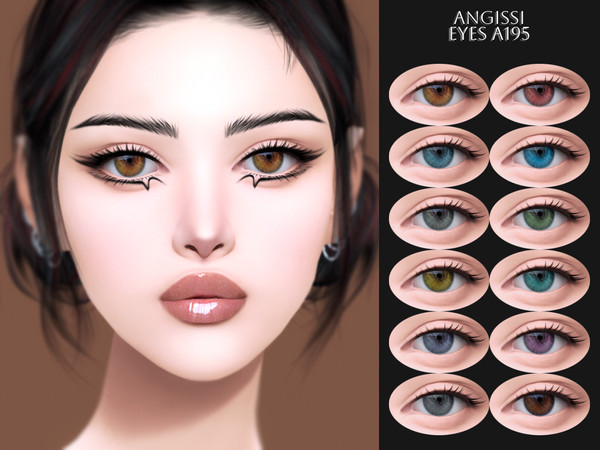 Sims 4 — EYES A195 by ANGISSI — PREVIEWS MADE USING HQ MOD Facepaint category