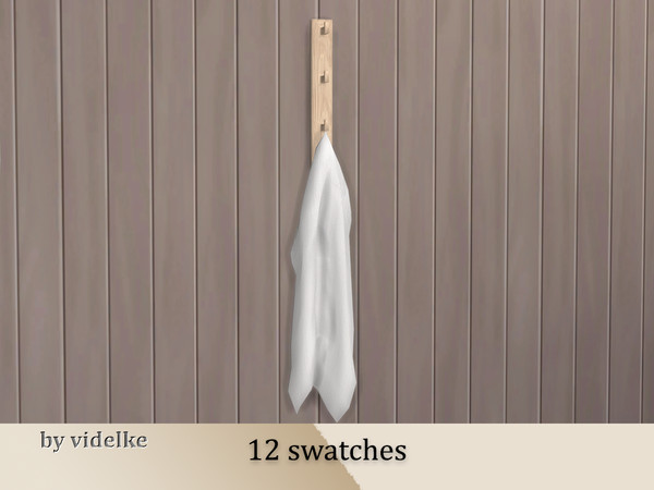 Sims 4 — Wooden Towel Hanger by videlke2 — A modern-styled bathroom, combined with natural materials. The set contains: