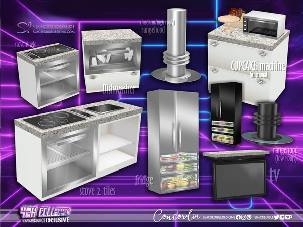 Sims 4 — Concordia Dishwasher by SIMcredible! — Back in 2003 when we started to create for the sims, we found a magazine