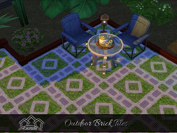 Sims 4 — Outdoor Brick Tiles2 by Emerald — Let's create feeling of home with unique outdoor brick tiles.