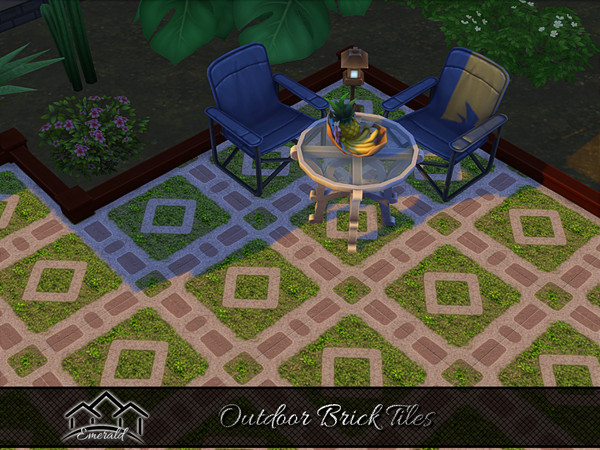Sims 4 — Outdoor Brick Tiles4 by Emerald — Let's create feeling of home with unique outdoor brick tiles.