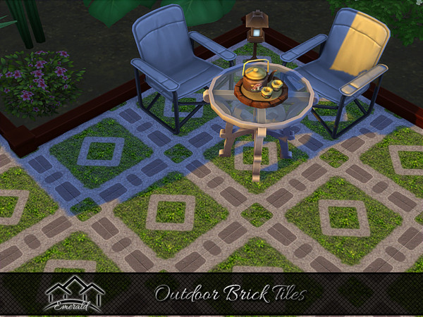 Sims 4 — Outdoor Brick Tiles5 by Emerald — Let's create feeling of home with unique outdoor brick tiles.
