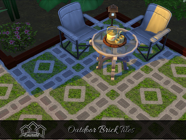 Sims 4 — Outdoor Brick Tiles6 by Emerald — Let's create feeling of home with unique outdoor brick tiles.