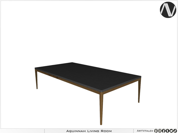 Sims 4 — Aquinnah Coffee Table by ArtVitalex — Living Room Collection | All rights reserved | Belong to 2023