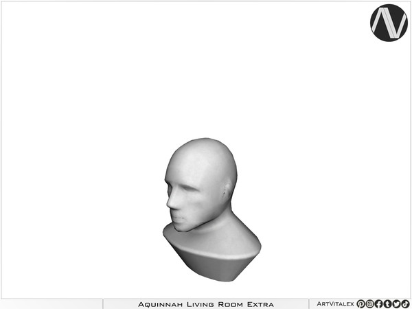 Sims 4 — Aquinnah Classic Portrait Bust by ArtVitalex — Living Room Collection | All rights reserved | Belong to 2023