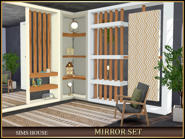 Sims 4 — [Sims House]WALL MIRROR HORIZONTAL. MIRROR SET by Sims_House — MIRROR SET