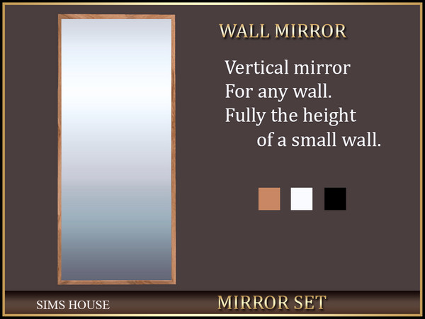 Sims 4 — [Sims House]FLOOR MIRROR SHELF. MIRROR SET by Sims_House — MIRROR SET