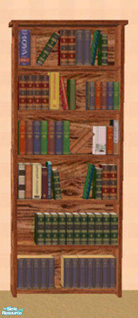 Sims 2 — Grandpa's Bedroom and Den - Bookcase by jennikj — 