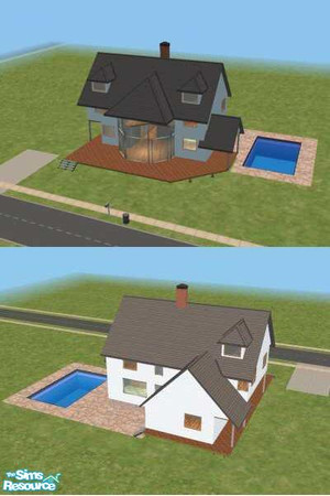 Sims 2 — Woodrow by katje96 — Lots of big windows give your Sims plenty of light and an open feeling.