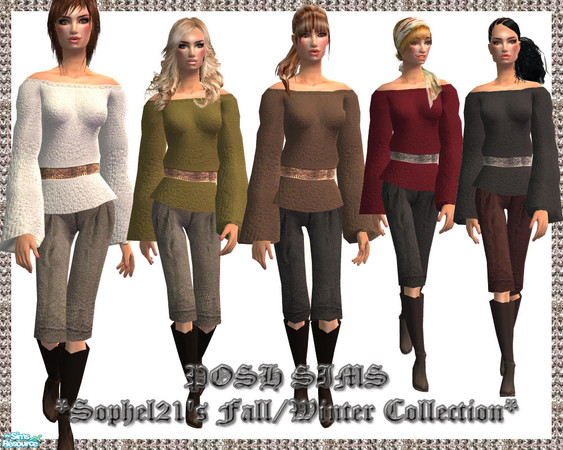 Sims 2 — Posh Sims Set 1 by Sophel21 — one of my sets for the FA Theme Week "Posh Sims". So posh up your sims