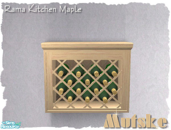 Sims 2 — Rama Kitchen Maple - Winerack by Mutske — Recolor from my Rama Kitchen. All in Maple.