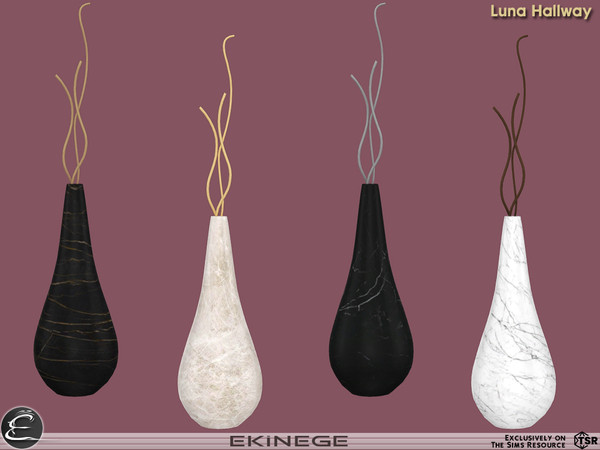 Sims 4 — Luna - Hallway - Floor Vase by ekinege — This set features 7 new items.