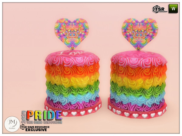 Sims 4 — pride 2024 Ricky deco cake 1 by jomsims — Discover the Ricky Pride set: decorative items celebrating the theme