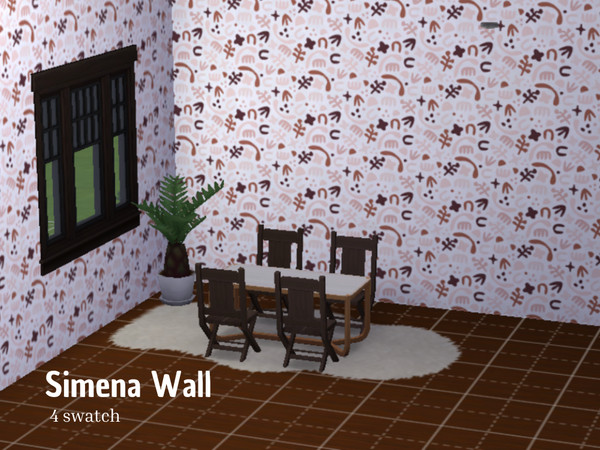 Sims 4 — Simena Wall by Nunurere — Simena Wall basegame compatible by Nunurere
