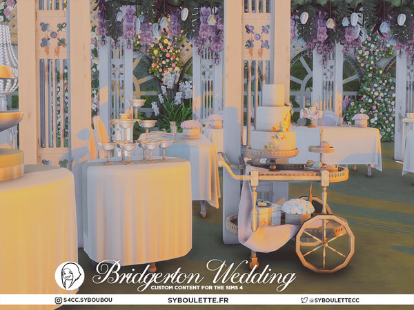 Sims 4 — Bridgerton wedding - Arch by Syboubou — Step into the romantic world of the Regency era with a modern twist in