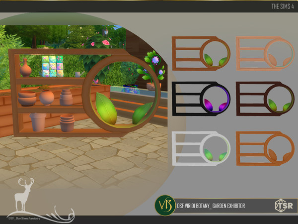 Sims 4 — DSF VIRIDI BOTANY_ NURSERY EXHIBITOR by DanSimsFantasy — These are items for gardening center or nursery.