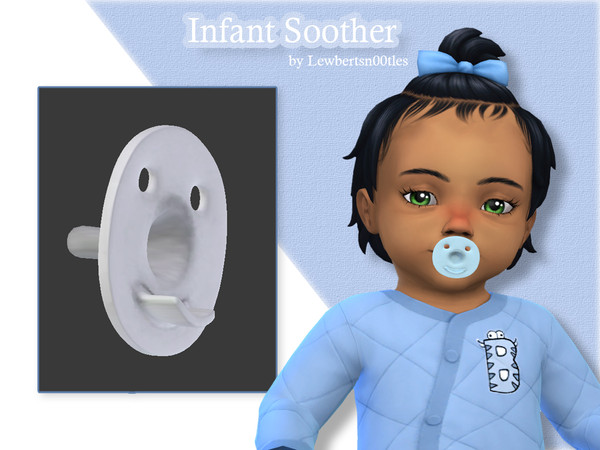 Sims 4 — Infant Soother by Lewbertsn00tles — A colourful pacifier accessory for infant sims. Maxis Match