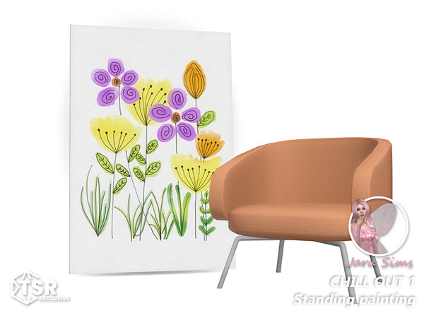 Sims 4 — Chill out 1 - Standing painting| jarusims by Jaru_Sims — Set "Chill out 1" contains: