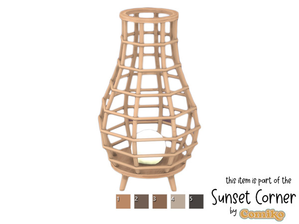 Sims 4 — Comiko Sunset Corner Floor Lamp by Comiko — Hi there! The Sunset Corner is finally here! I hope you guys enjoy