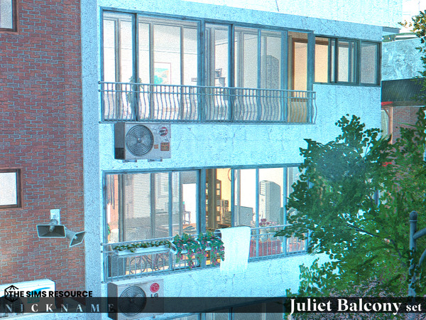 Sims 4 — Juliet Balcony set_B 3Tiles by NICKNAME_sims4 — Juliet Balcony set 12 package files. Juliet Balcony set_A 1Tiles