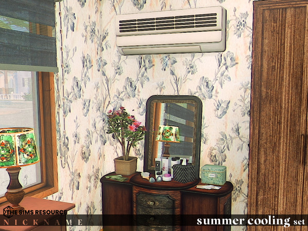 Sims 4 — summer cooling set_desk fan (medium) (deco) by NICKNAME_sims4 — summer cooling set 10 package files. summer