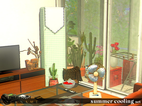 Sims 4 — summer cooling set_desk fan (small) (deco) by NICKNAME_sims4 — summer cooling set 10 package files. summer