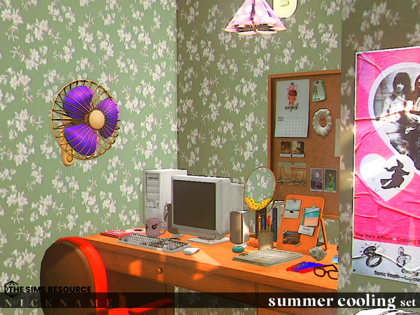 Sims 4 — summer cooling set_floor standing air conditioner closed (deco) by NICKNAME_sims4 — summer cooling set 10