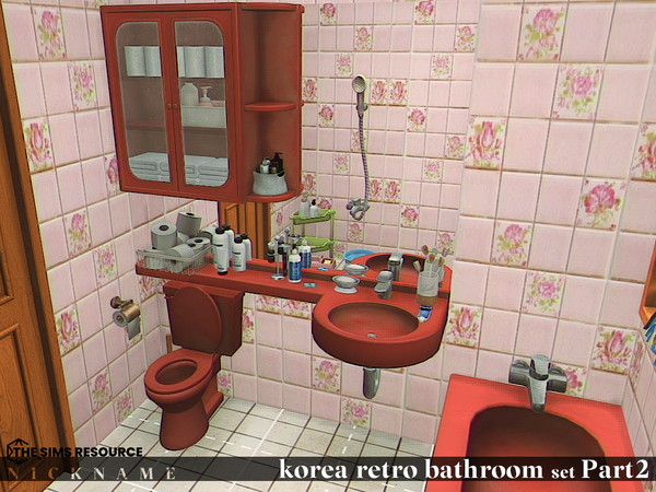 Sims 4 — korea retro bathroom set_bathtub V2 by NICKNAME_sims4 — 12 package files. korea retro bathroom set_bathtub V1