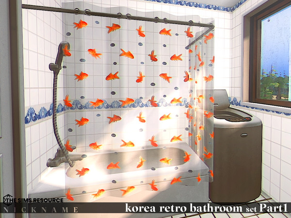 Sims 4 — korea retro bathroom set_bathtub V3 by NICKNAME_sims4 — 12 package files. korea retro bathroom set_bathtub V1