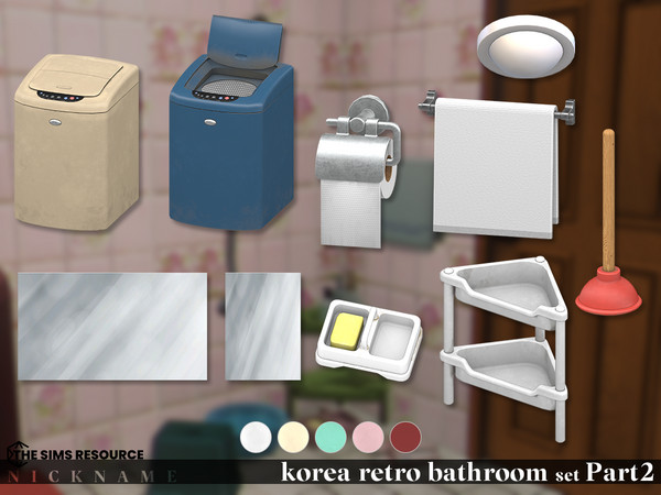 Sims 4 — korea retro bathroom set_plunger by NICKNAME_sims4 — korea retro bathroom set Part2 10 package files. korea