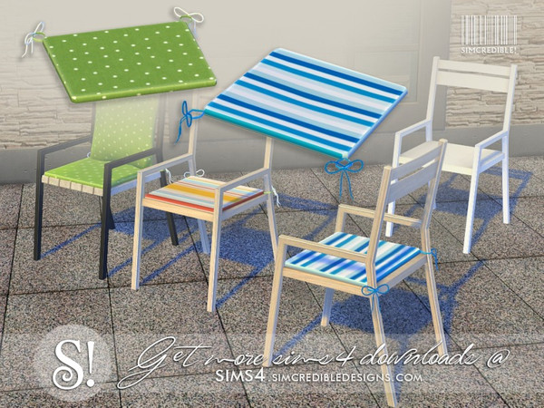 Sims 4 — Like a Sunday chair pad by SIMcredible! — by SIMcredibledesigns.com available at TSR 4 colors variations