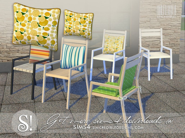Sims 4 — SIMcredible Like a Sunday cushion by SIMcredible! — by SIMcredibledesigns.com available at TSR 4 colors