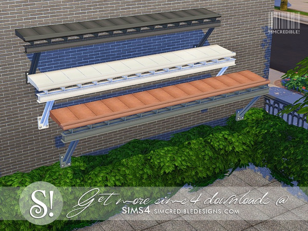 Sims 4 — Like a Sunday Gutter 3x1 by SIMcredible! — by SIMcredibledesigns.com available at TSR 3 colors variations