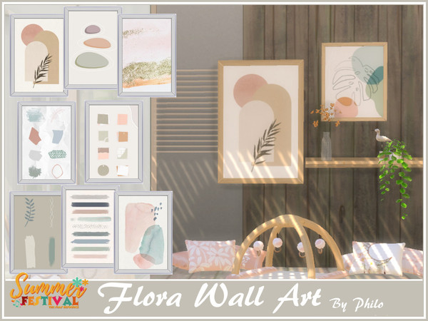 Sims 4 — Philo_Flora Large Wall Art by philo — Take advantage of the summer holidays to spend precious time with your