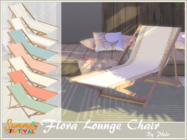 Sims 4 — Philo_Flora Lounge Chair by philo — Take advantage of the summer holidays to spend precious time with your