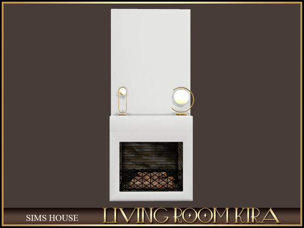 Sims 4 — [Sims House] FIREPLACE. LIVING ROOM KIRA by Sims_House — LIVING ROOM KIRA: SOFA FOR THREE