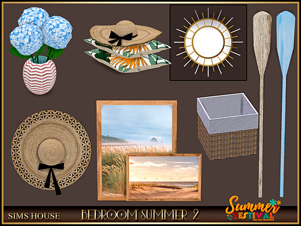 Sims 4 — [Sims House]OAR ON THE WALL.BEDROOM SUMMER 2 by Sims_House — BEDROOM SUMMER 2