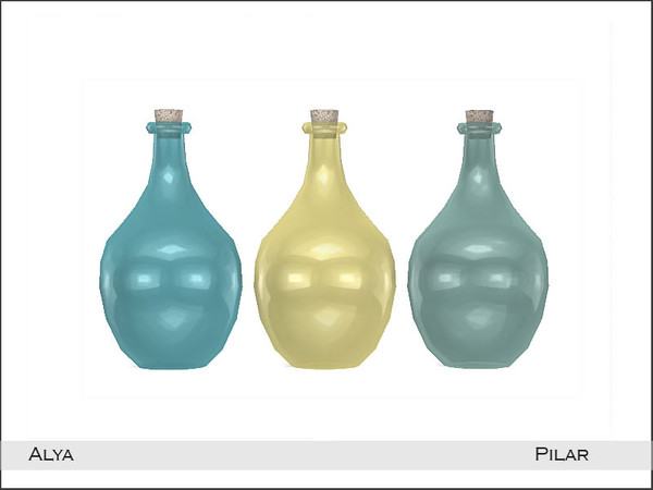 Sims 4 — Pilar Alya Bottle by Pilar — A tropical set for hot summer days