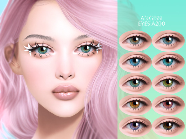 Sims 4 — EYES A200 by ANGISSI — PREVIEWS MADE USING HQ MOD Facepaint category