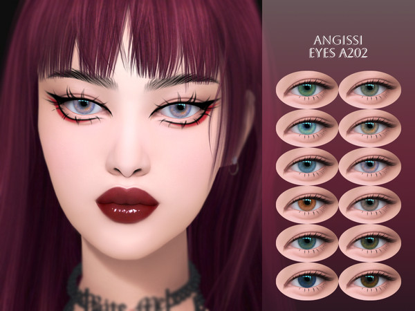 Sims 4 — EYES A202 by ANGISSI — PREVIEWS MADE USING HQ MOD Facepaint category