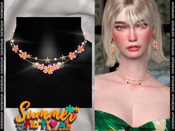 Sims 4 — fun summer beach NECKLACE na012 ADULT by Mydarling20 — new mesh