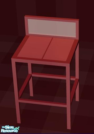 Sims 2 — NK PMS Kitchen Red - Barstool by MoMama — Essential for a nice meal at a kitchen island. You need the mesh from
