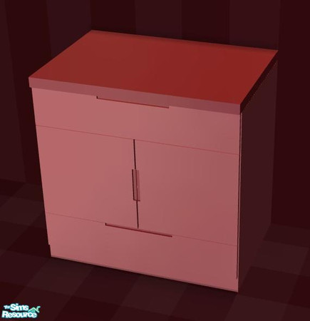 Sims 2 — NK PMS Kitchen Red - Counter by MoMama — Prepare your meals on this state of the art kitchen counter. You need